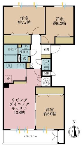 つつじが丘ハイムＣ棟の物件画像