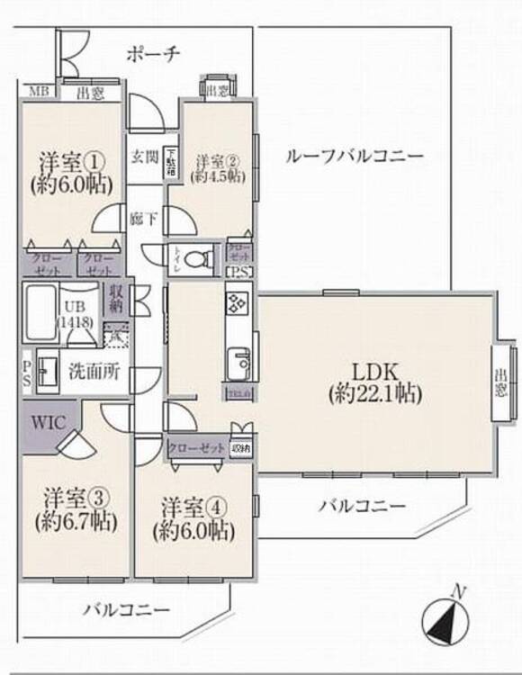 間取り 間取図（４ＬＤＫ）