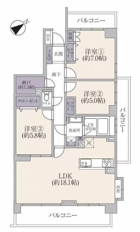 間取り 3SLDK