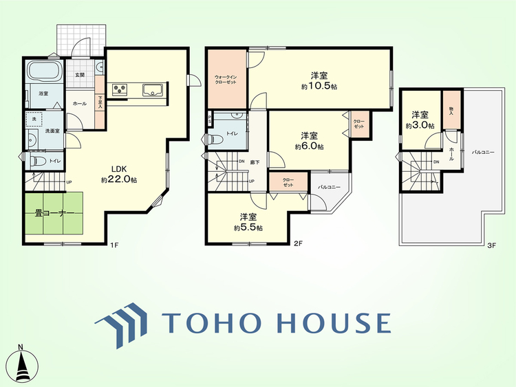 間取り 4LDK+畳コーナー　土地面積100.51平米、建物面積118.82平米