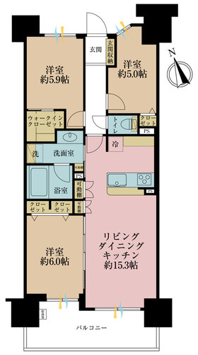 オーベルグランディオ萩中　１号棟の物件画像