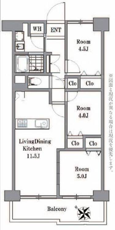 間取り 南西向きLDK、日当たりにこだわった家